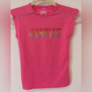 Lucky in Love Pink Rhinestones #LOVE Tennis Tank Top XS